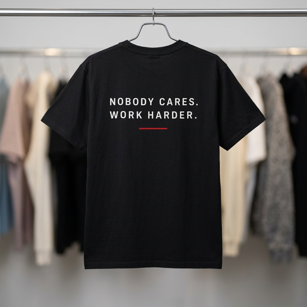 Unisex T-Shirt — "Nobody Cares. Work Harder." Motivational  Graphic Tee